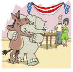 Elephant and Donkey dancing