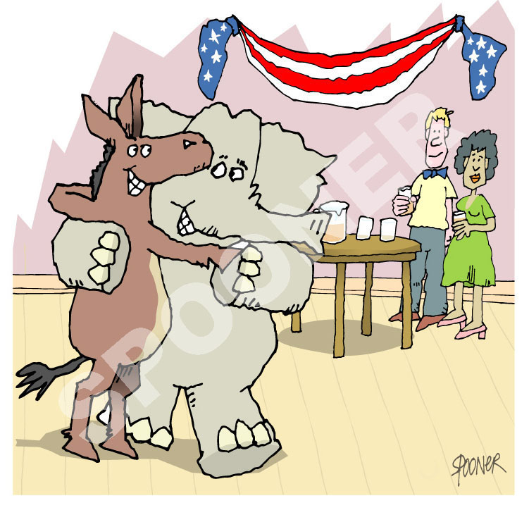 Donkey and Elephant Dancing